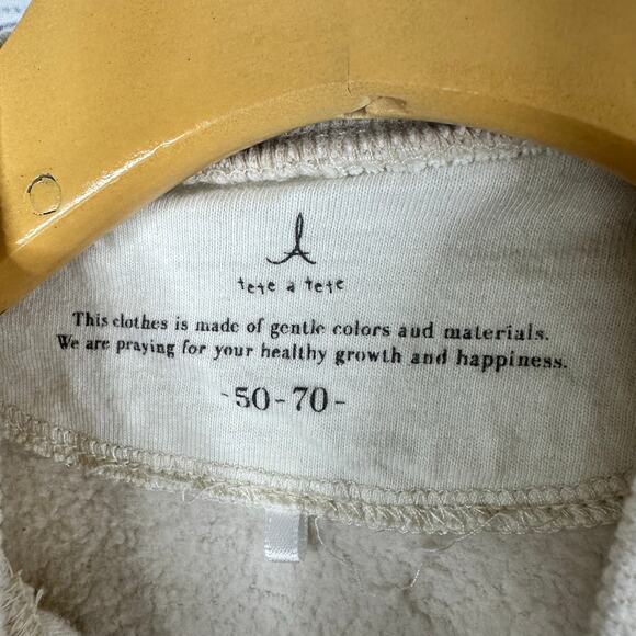 Tete a Tete Baby One Piece Lot of 2 Sleepers 50-70 3-6m Cycling Bon Appetite - Picture 9 of 14